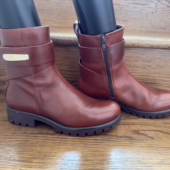 ECCO Modtray Ankle Boot in cognac/ brown leather 39/9/8.5 NWOT - Picture 12 of 14